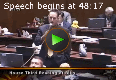 Video of Nichols' speech on House Floor 3/11/09