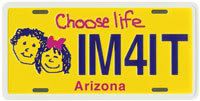Choose Life License Plate