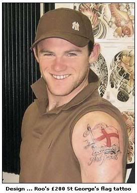 Wayne Rooney England tattoo