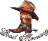 goodmornin brown cowboy boots n hat