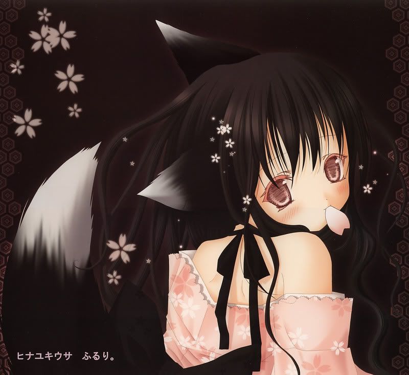 Anime Wolf Wings. anime wolf girl with wings. cute anime wolf girl. dog girl