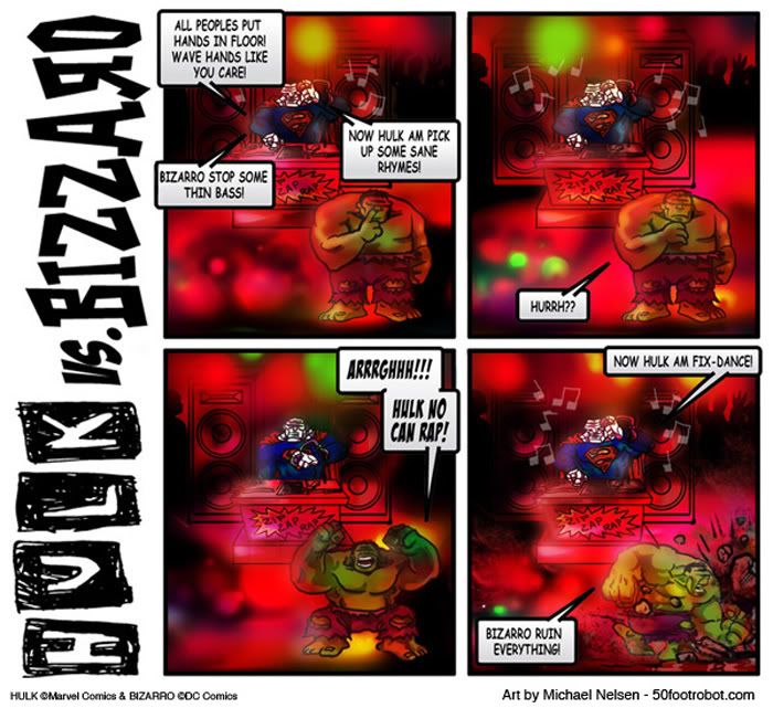 Hulk vs. Bizarro #4 Hip Hop Ya Don't Stop The Comic Rack 50 Foot Robot Studios