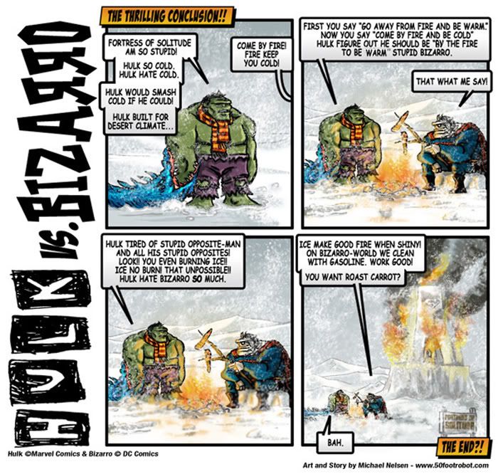 Hulk vs Bizarro webcomic 50 Foot Robt Studios The Comic Rack