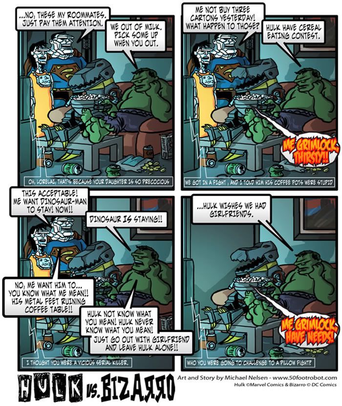 Hulk vs Bizarro webcomic 50 Foot Robot Studios The Comic Rack