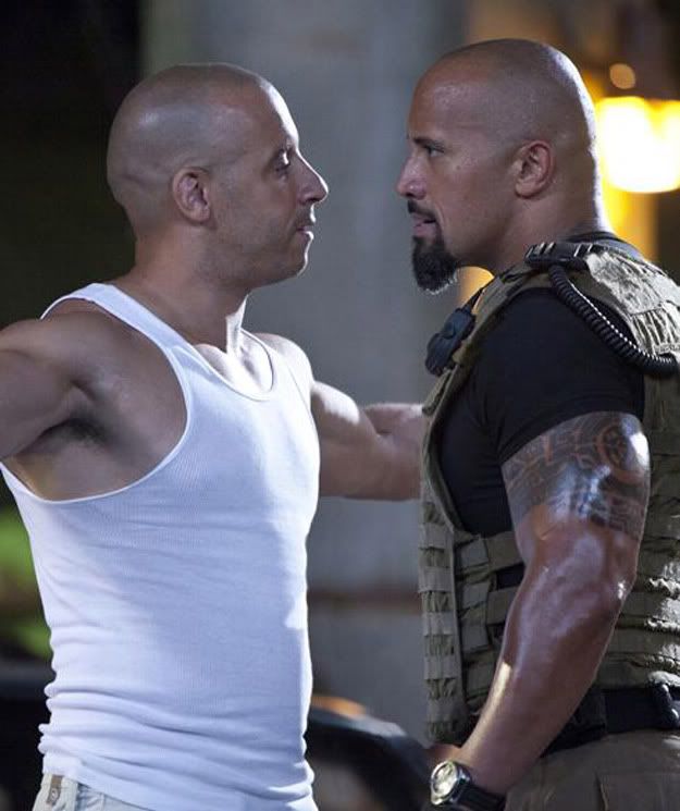 vin diesel movies 2011. The Rock Vs Vin Diesel Still