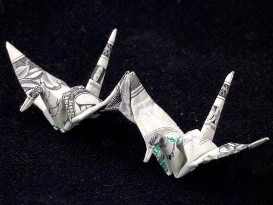 Оригами из денег (13 фото)