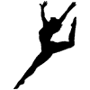 dancer silhouette jump