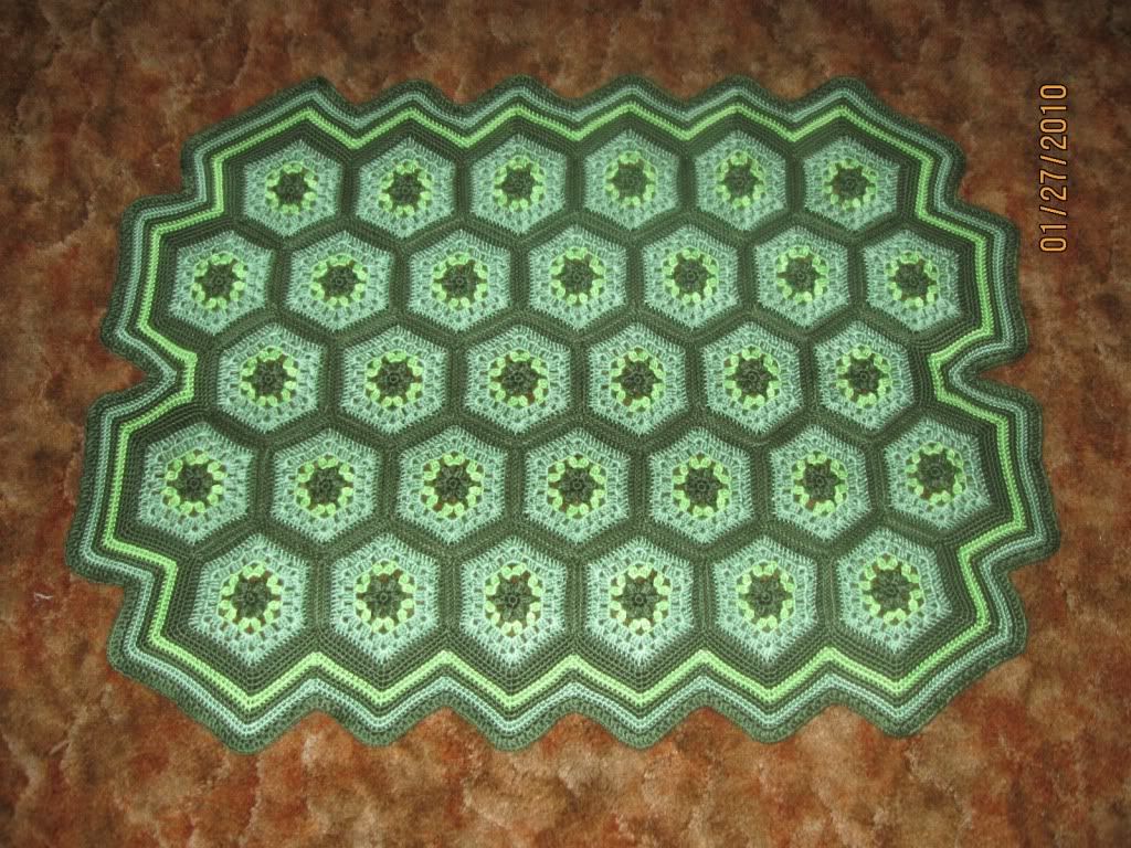 Blanket in Greens