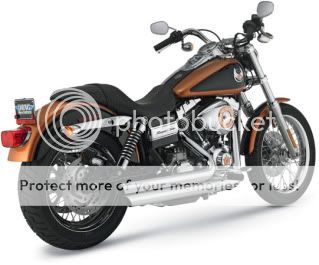 New python staggered duals chrome exhaust 06 10 dyna  