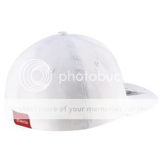 new icon abrasion white flatbill hat small/meduim  